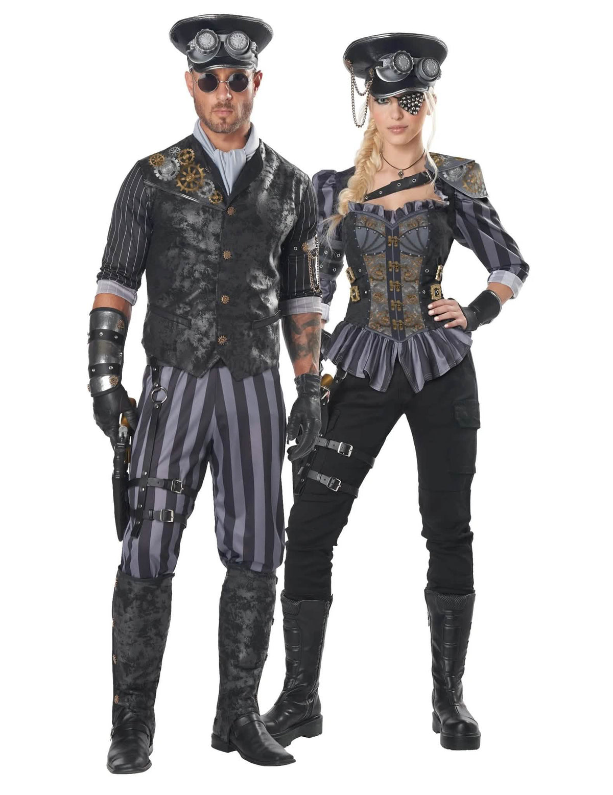 Steampunk kapitány páros jelmez felnőtteknek