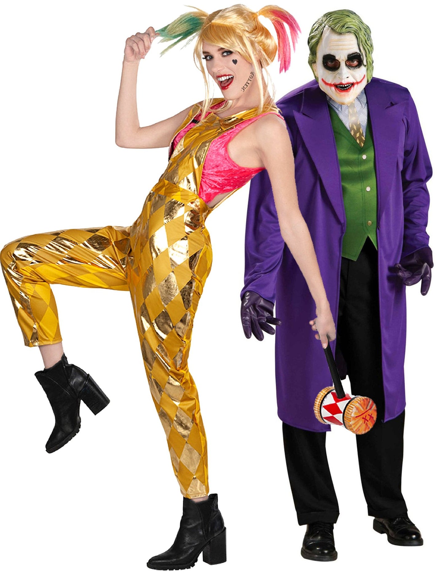 Harley Quinn Birds of Prey™ és Joker The Dark Knight™ páros jelmez felnőtt Halloweenre