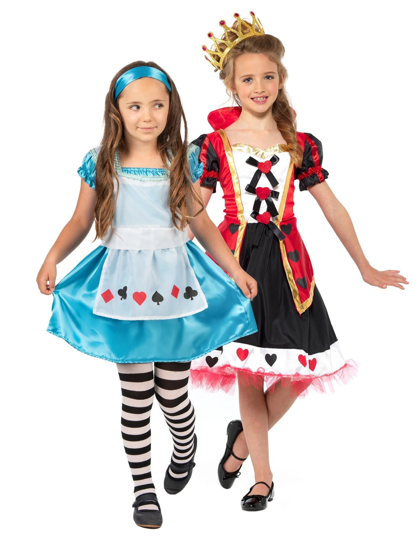 Déguisement de couple Alice et Reine des coeurs enfant