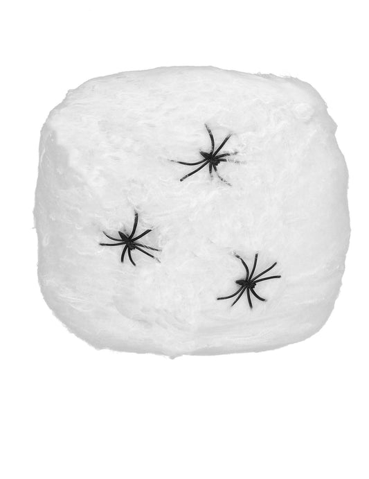 Fehér pókháló pókokkal 20 g Halloween