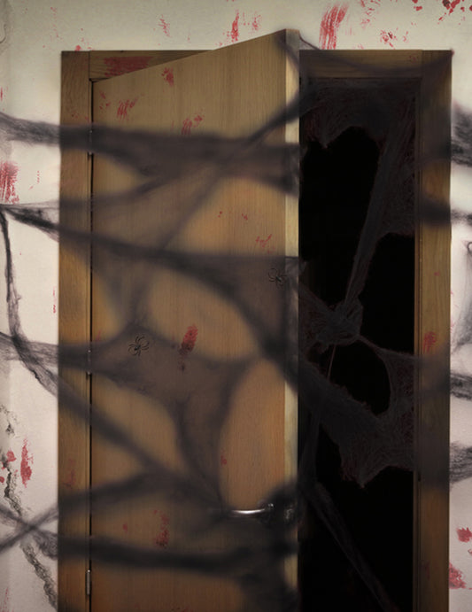 Fekete pókháló pókokkal 20 g Halloween