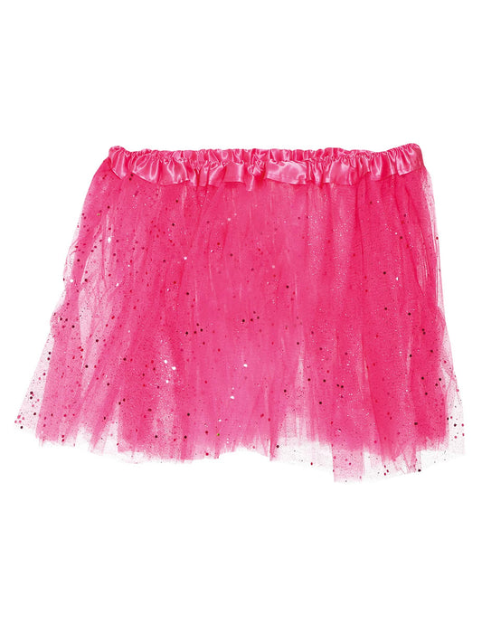 Vue de face du tutu à paillettes pour fille