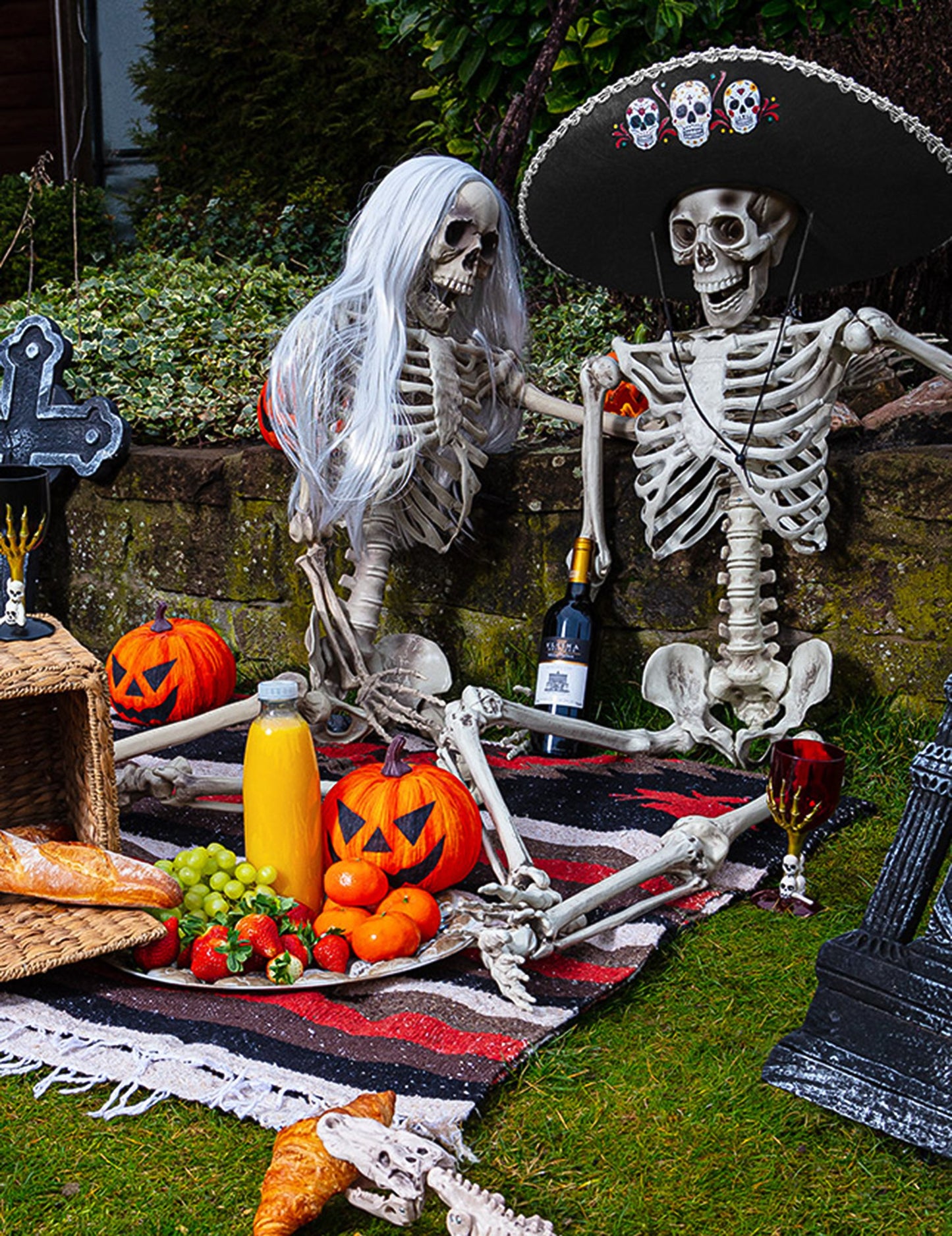 Fekete és Halloween fekete műanyag üveg