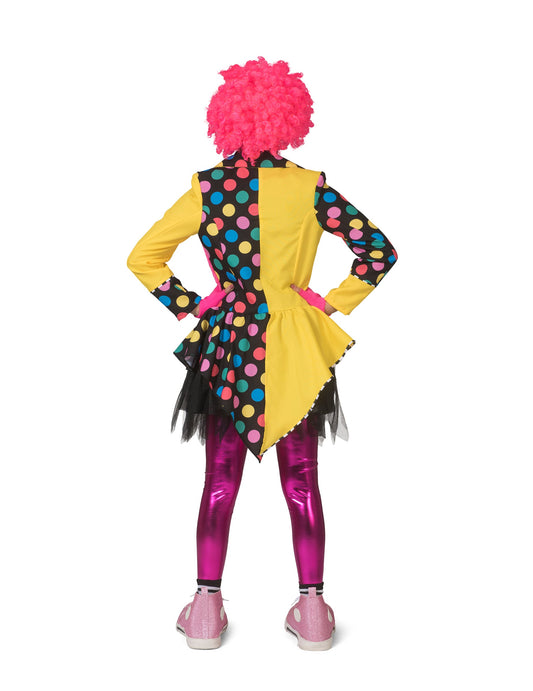 Vue de dos de la veste de clown pour femme