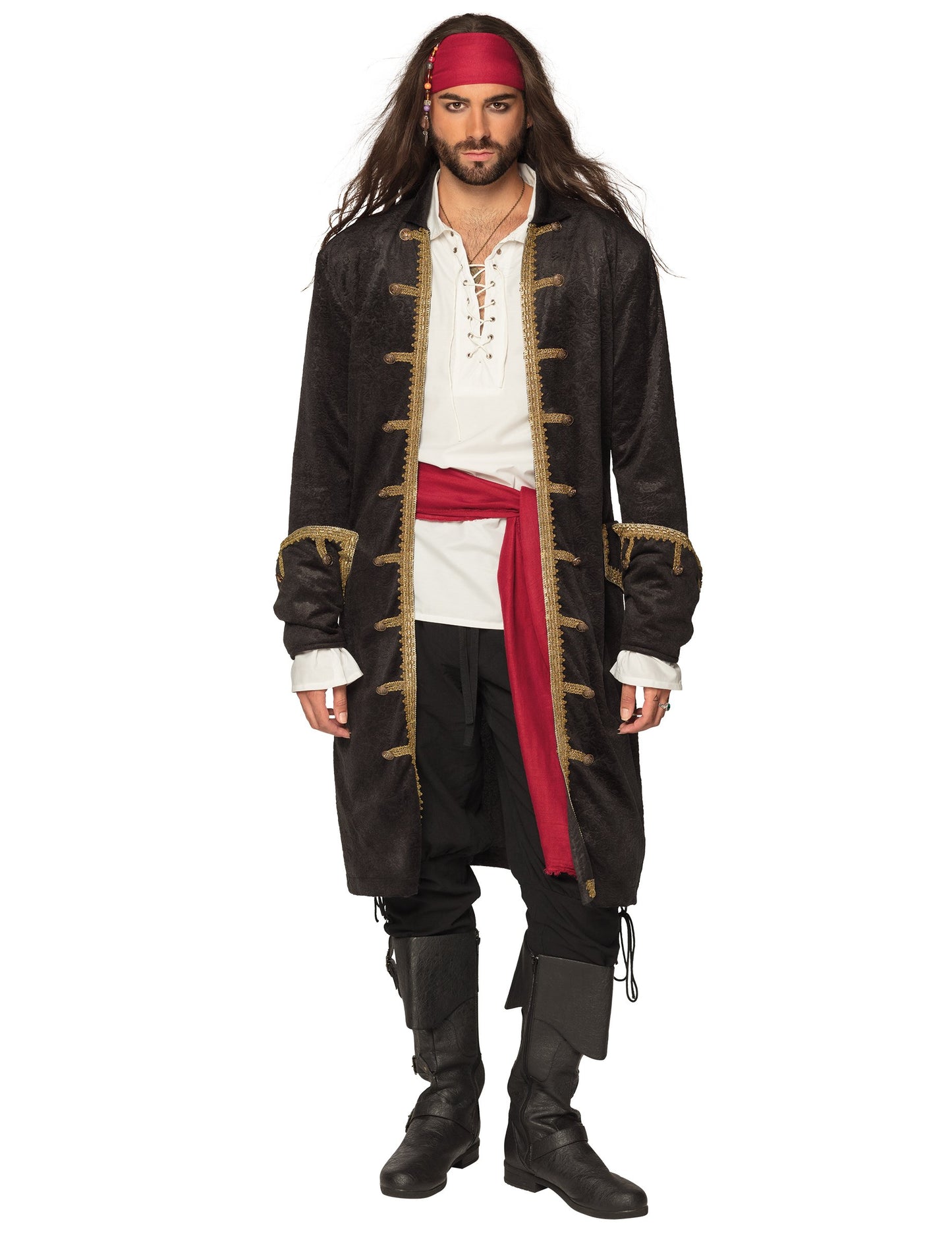 Fekete és arany kalóz kapitány kabátja