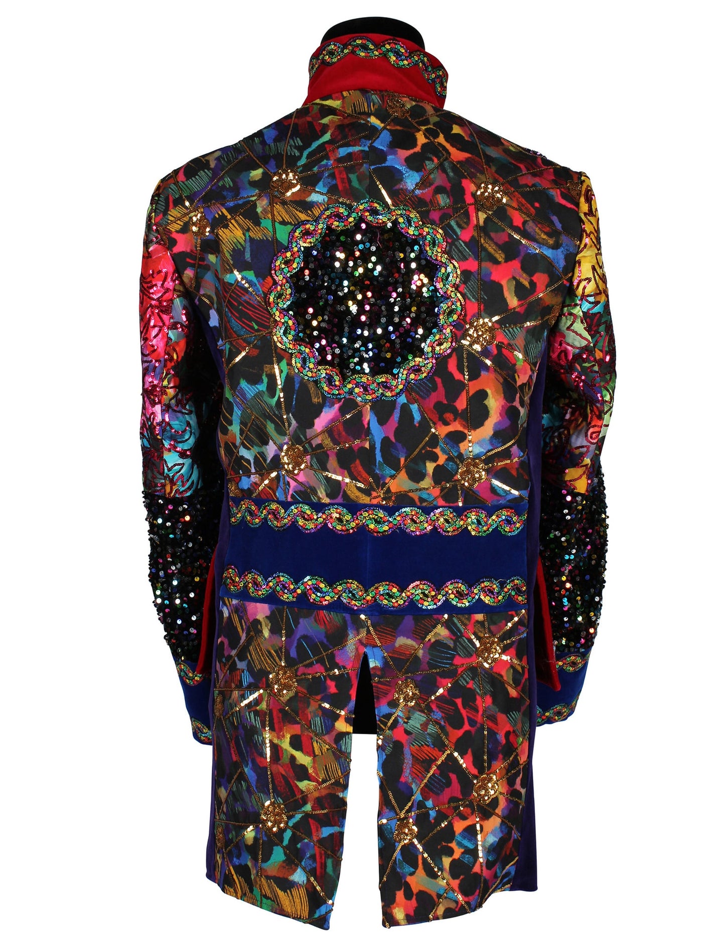 Vue de dos de la veste de carnaval style Fiesta Carnavale pour homme