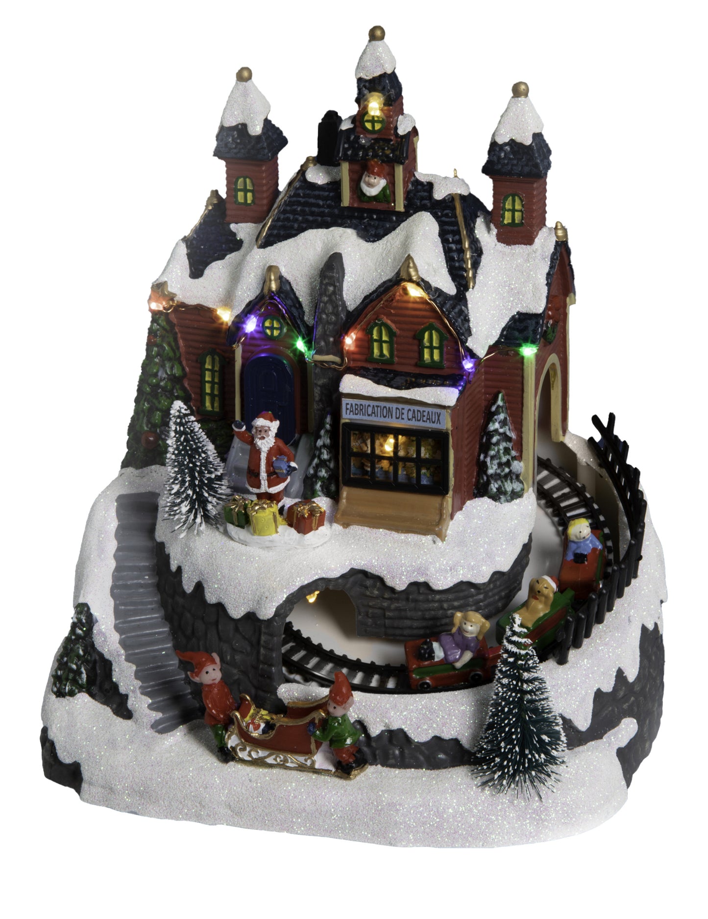 Karácsonyi Műhelyfalu 20 x 19 cm animációs és zenés