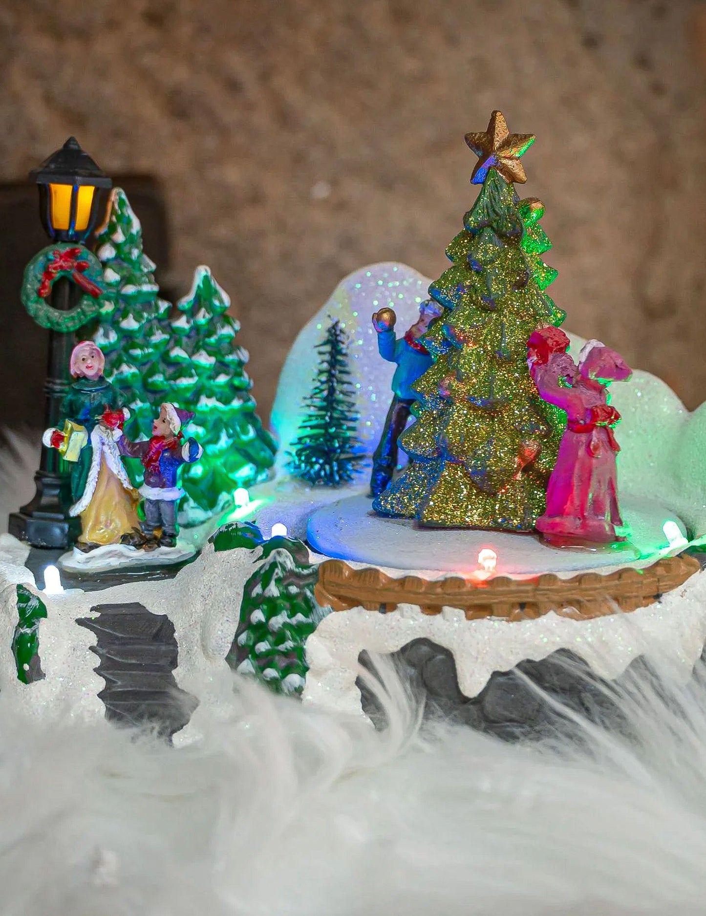 Fényes karácsonyi falu 18 x 12 x 13 cm