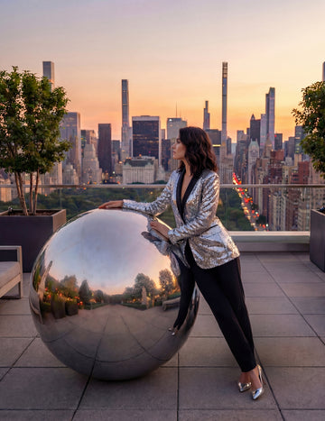 120 cm-es ezüst felfújható diszkógömb cm 