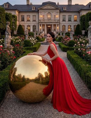 Felfújható arany tükörgömb 120 cm 