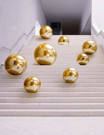 Felfújható arany tükörgömb 120 cm 