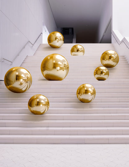 Felfújható arany tükörgömb 60 cm 