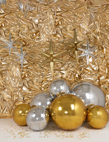 Felfújható arany tükörgömb 90 cm 