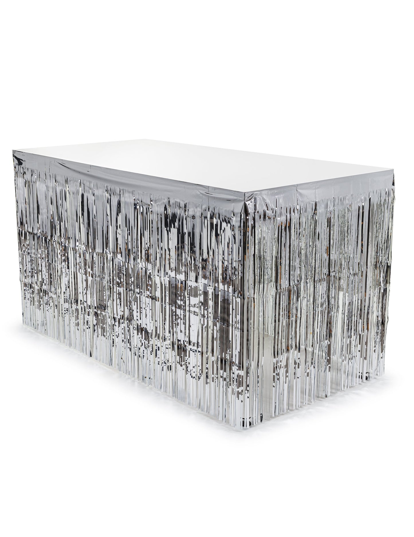 Ezüst rojtos asztalszoknya 300 x 80 cm 