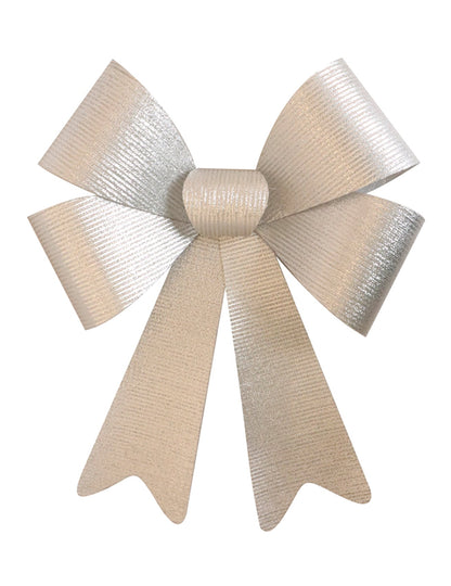 Nœud argenté brillant pour décoration argenté