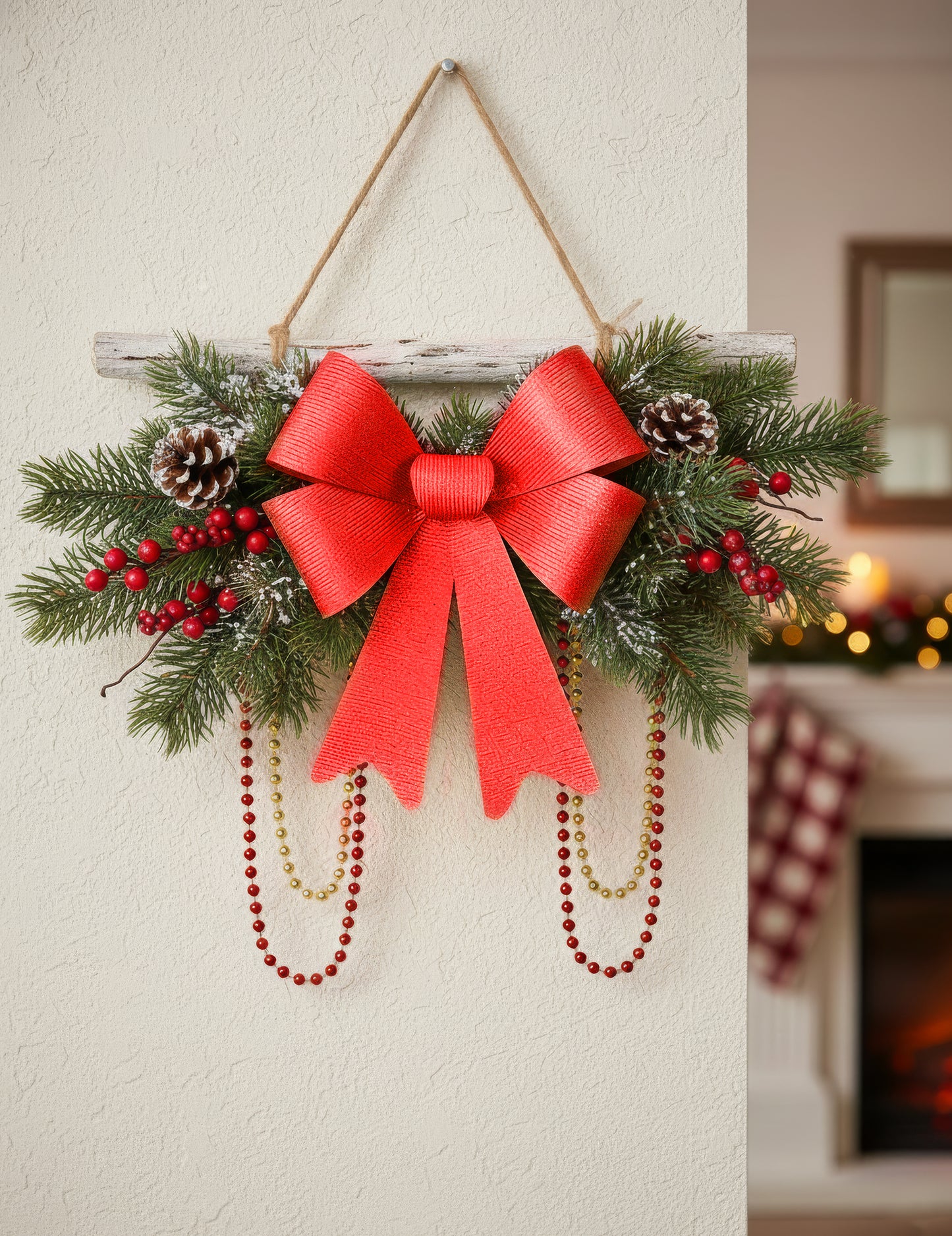 Fényes piros masni 36 x 51 cm 