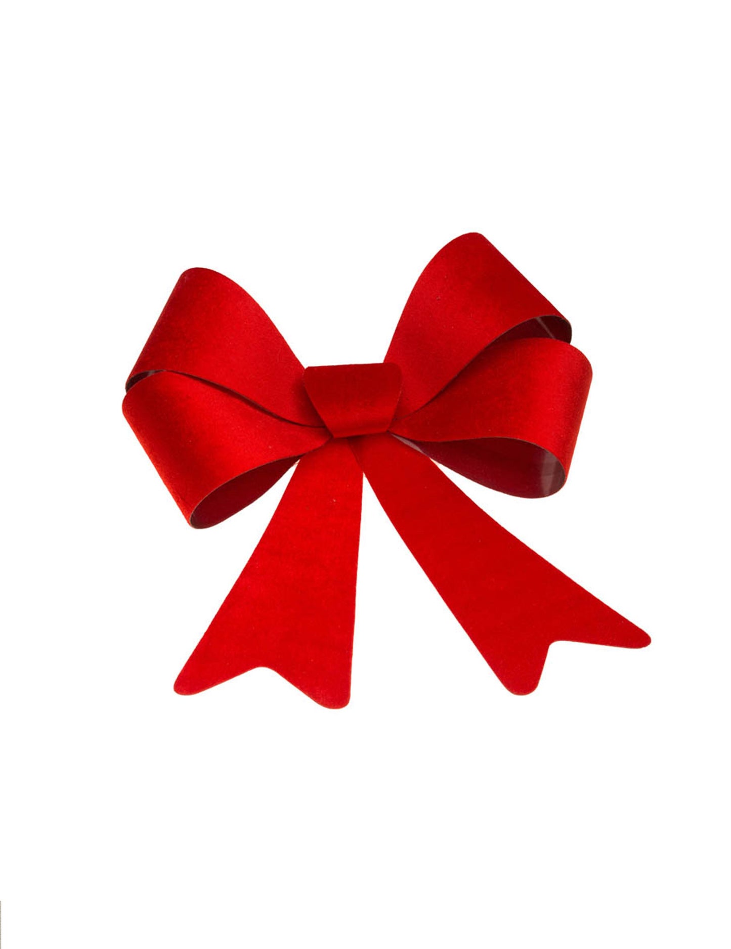 Óriás piros bársony tapintású műanyag csomó 36 x 51 cm