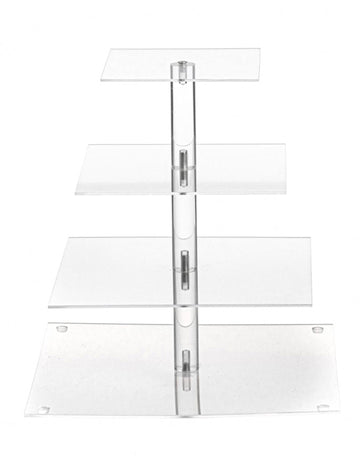 Négyszögletes emeletes tortaállvány 30 x 32 cm 