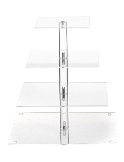 Négyszögletes emeletes tortaállvány 30 x 32 cm 