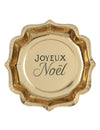 10 assiettes Noël Étincelant vert sapin 21 x 21 cm