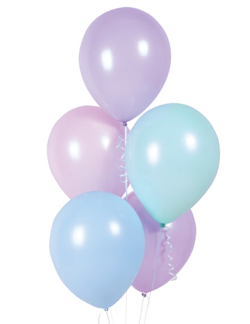 10 ballons en latex pastel assortis 28 cm pour décoration