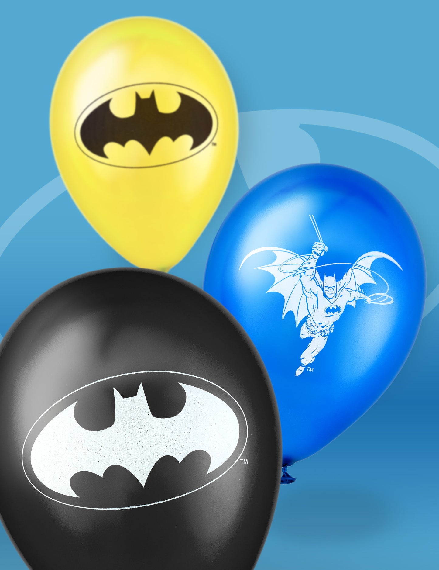 10 latex batman léggömb 25x32cm
