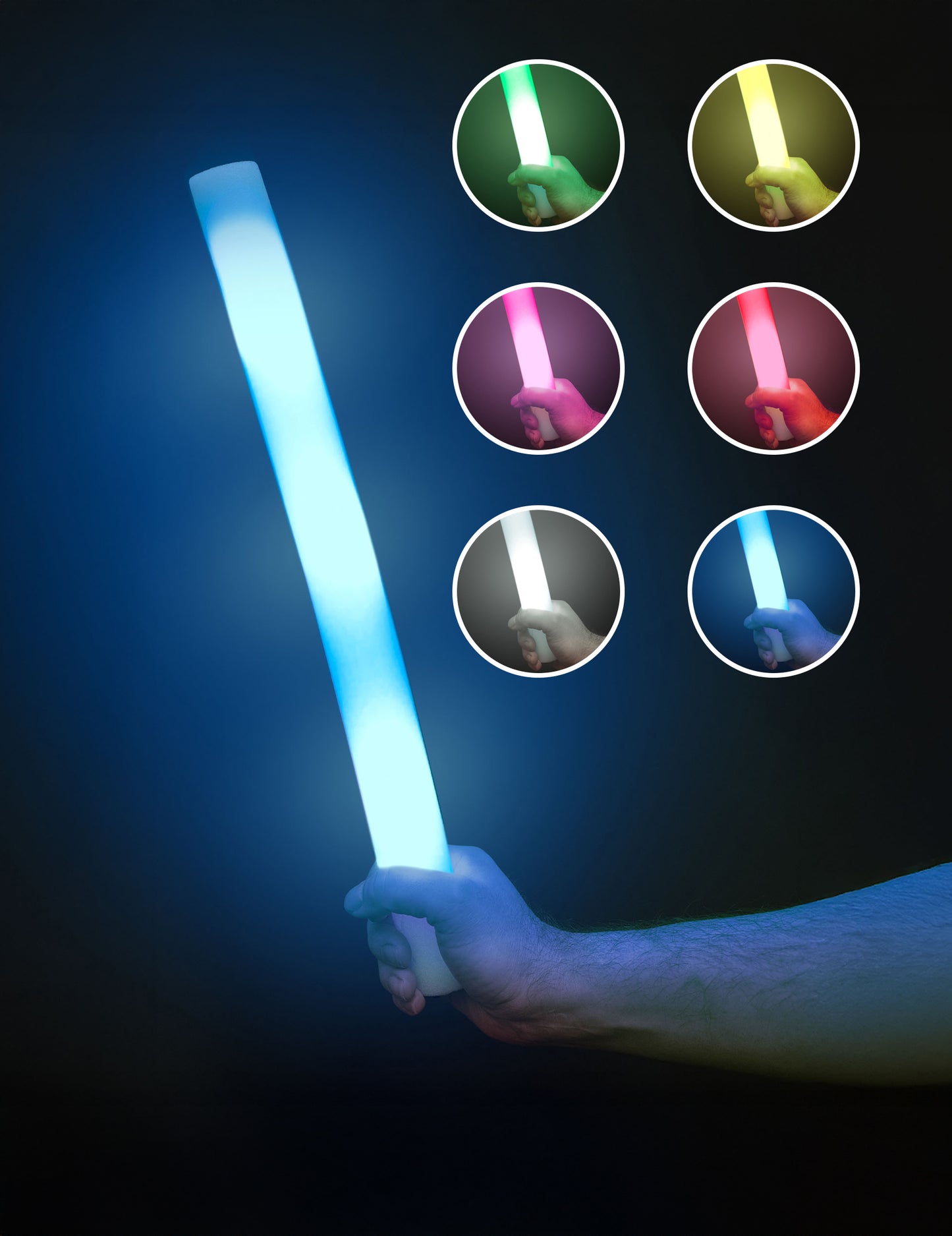 10 habszivacs LED világító pálca 48 cm 