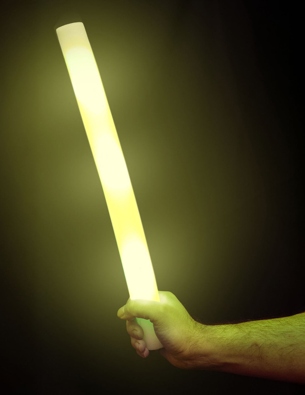 Lumière jaune du bâton lumineux LED en mousse multicolores
