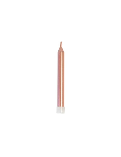Bougies d'anniversaire métallisées pour fête rose gold
