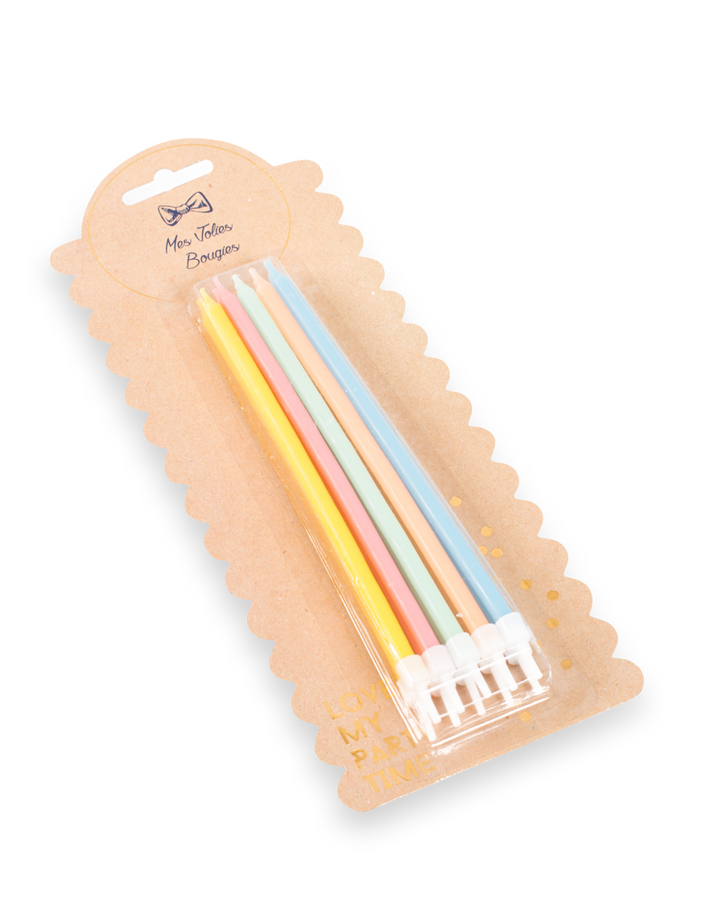 10 nagy pasztell születésnapi gyertya 15 cm