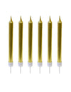 Bougies d'anniversaire dorées métallisées
