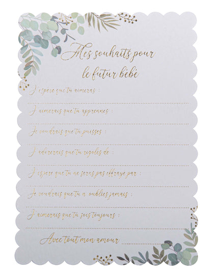 10 "Oh Baby" üdvözlőlap, 12,5 x 17,5 cm cm babaváró bulira