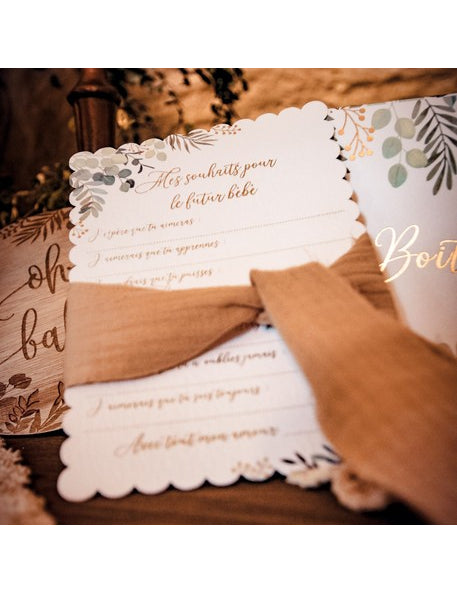 10 "Oh Baby" üdvözlőlap, 12,5 x 17,5 cm cm babaváró bulira