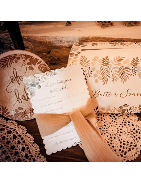 10 "Oh Baby" üdvözlőlap, 12,5 x 17,5 cm cm babaváró bulira