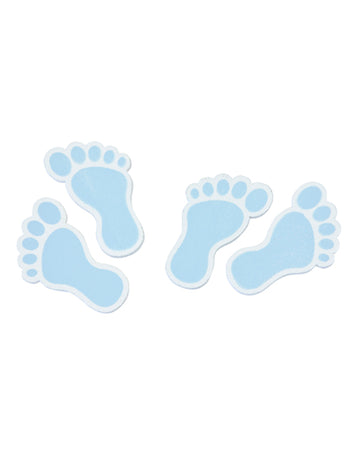 10 kék babaláb fa konfetti babaváró bulira