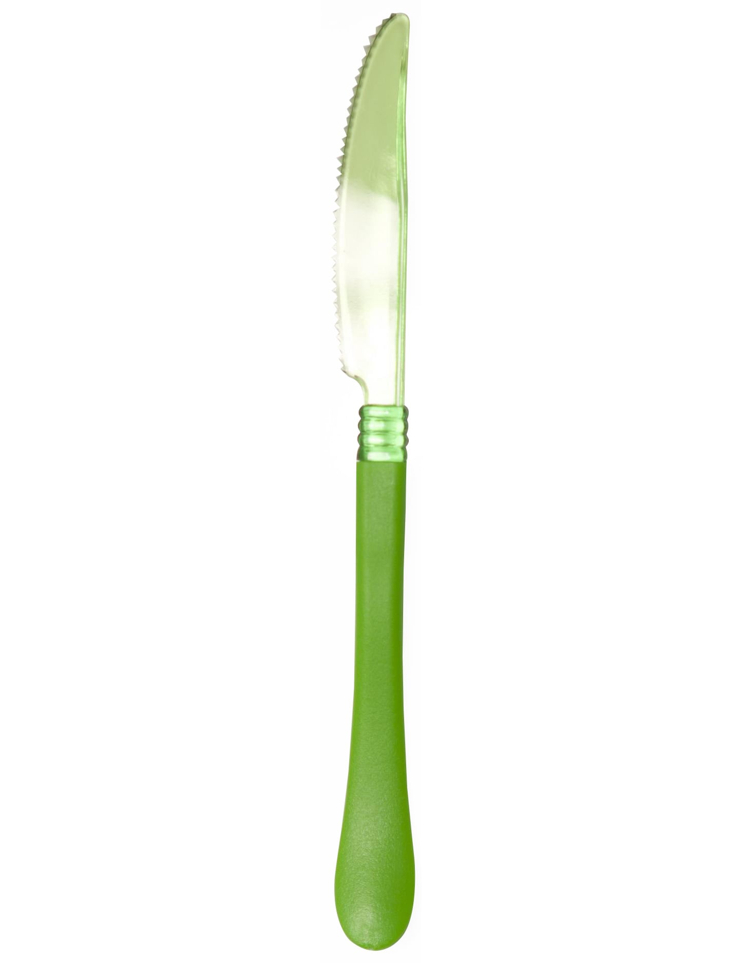 Couteaux de fête verts avec tête transparente