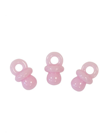 10 db rózsaszín cumi mintás asztaldísz (2 db) cm babaváró bulira