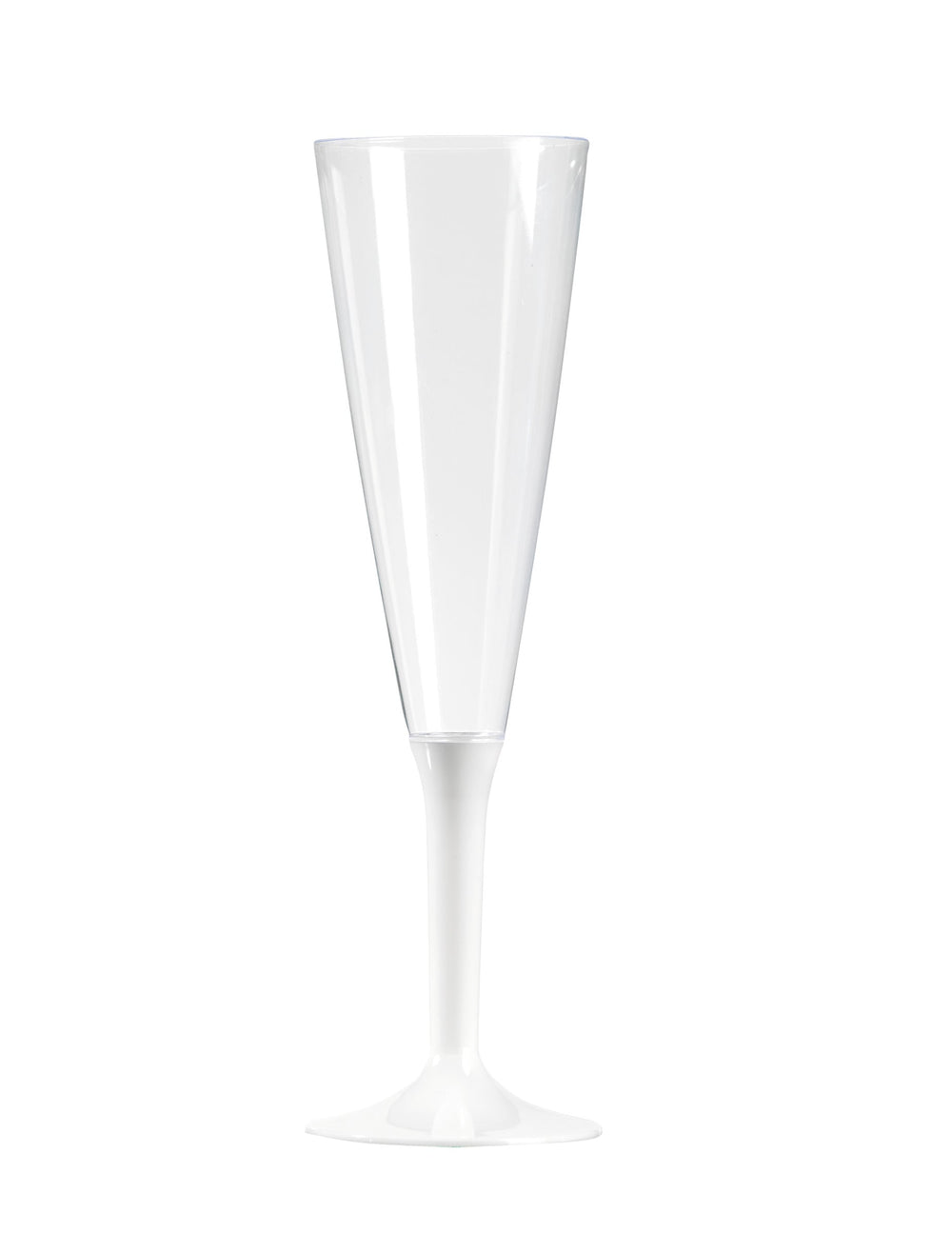Flûte à champagne pour fête avec pied blanc 150 ml