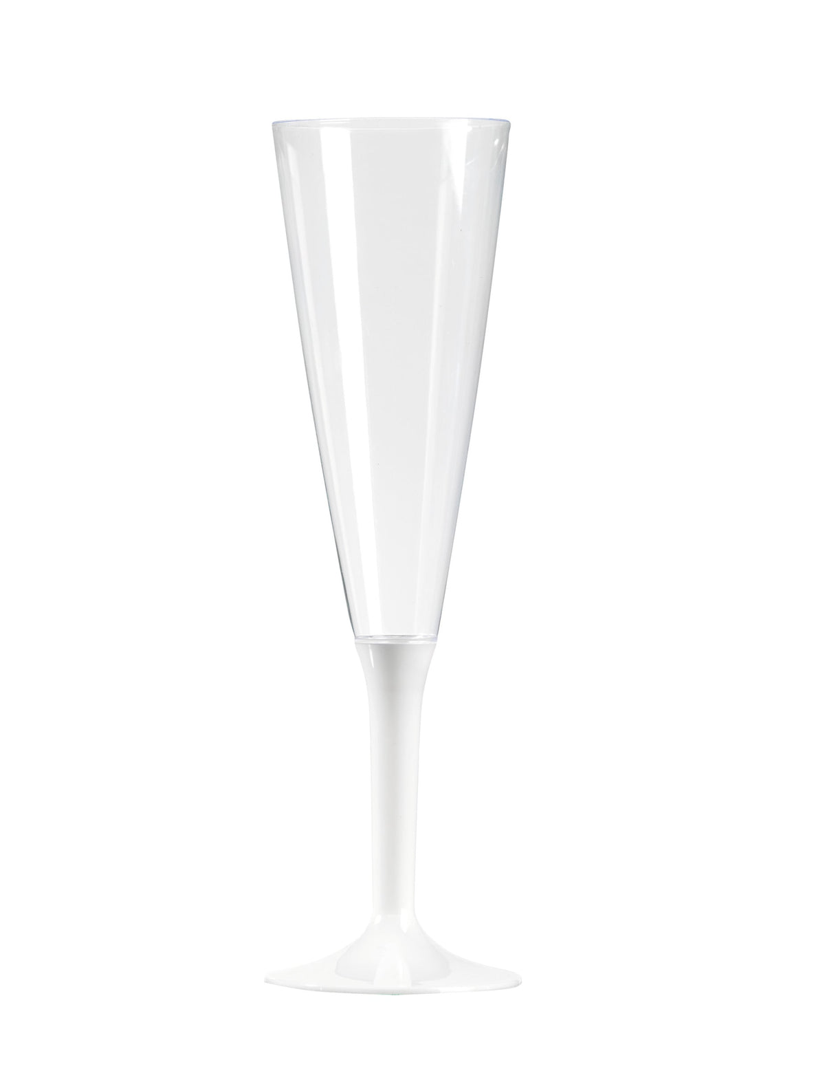 Flûte à champagne pour fête avec pied blanc 150 ml
