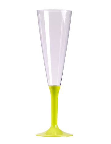 10 db ánizs ízű zöld szárú pezsgőspohár, 150 ml, születésnapra