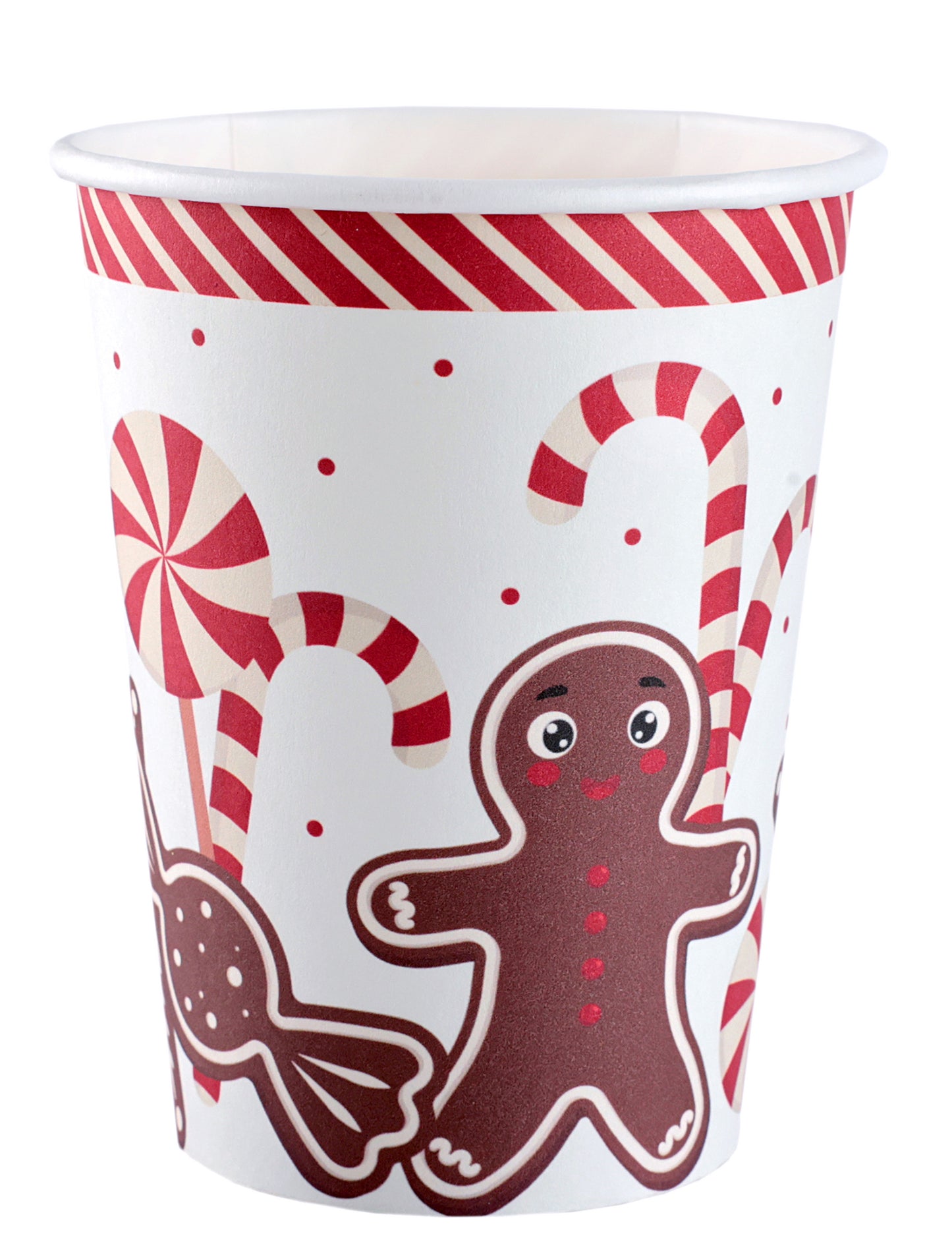 10 karácsonyi finomság témájú kartonpohár, 27 cl