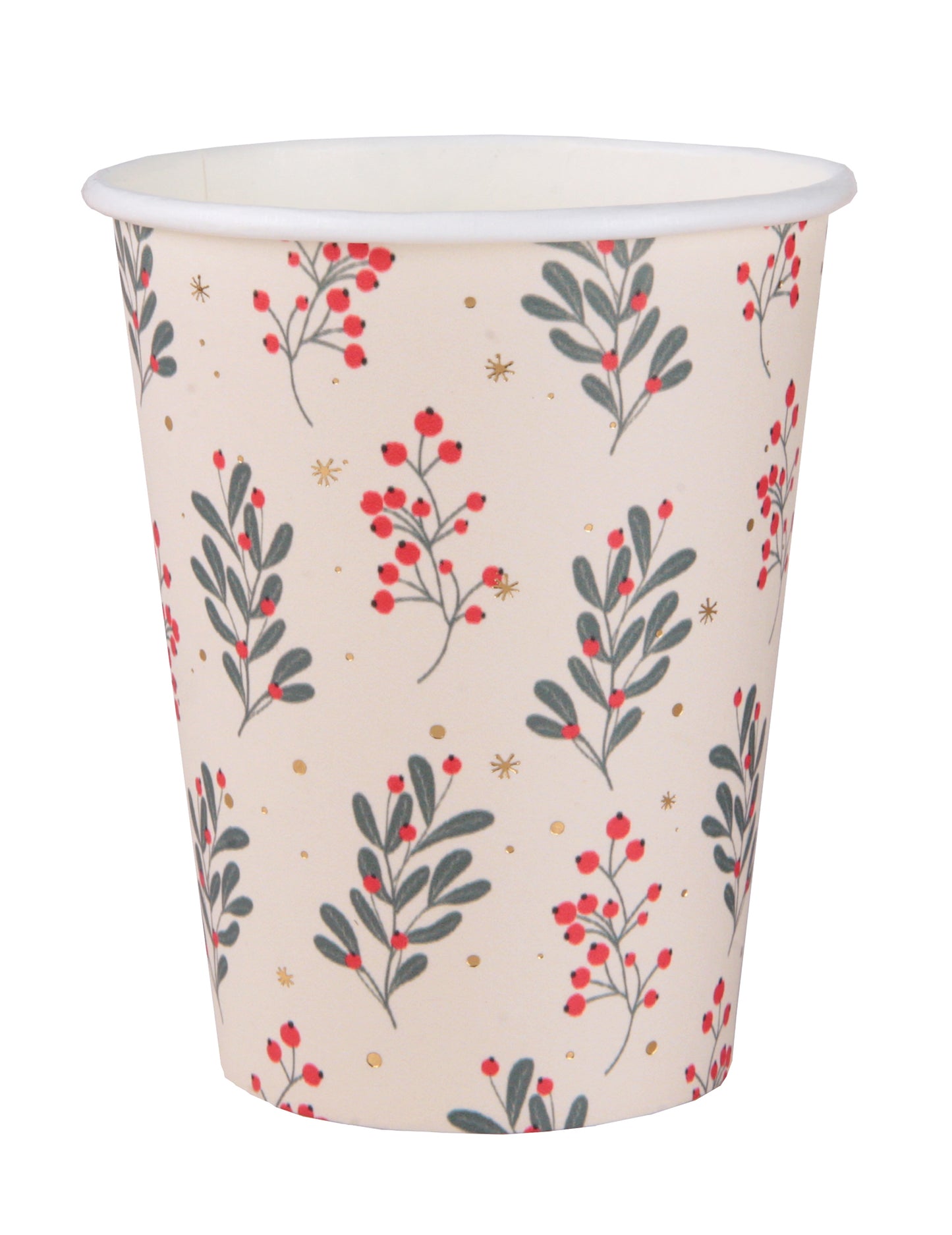 10 karácsonyi, magyal témájú, 27 literes kartonpohár