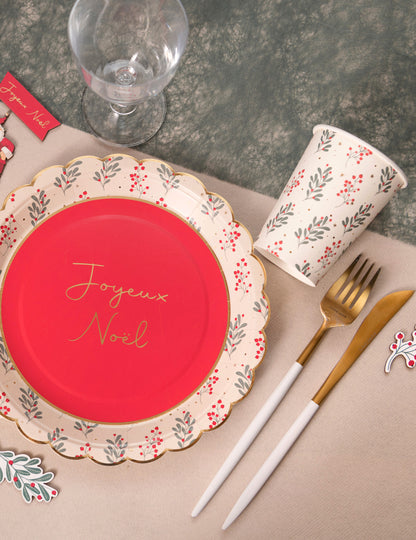 10 karácsonyi, magyal témájú, 27 literes kartonpohár