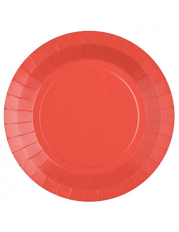 10 nagy piros eldobható kartontányér 22,5 cm
