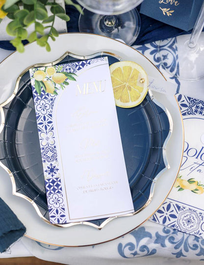 10 db sárga papír ültetőkártya citromszelet alakúra