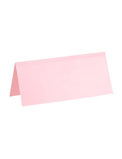 Marque-place rectangle pour fête rose clair en carton