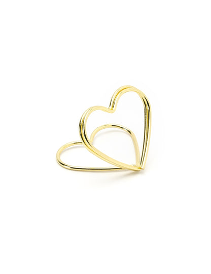 10 db arany szív alakú ültetőkártya 2,5 cm esküvőre