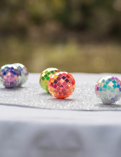 10 db irizáló, többszínű mini diszkógömb 4 cm