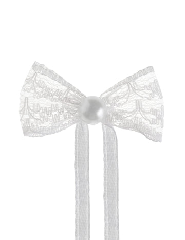 10 mini csipkemasni 4 cm fehér gyöngyházzal