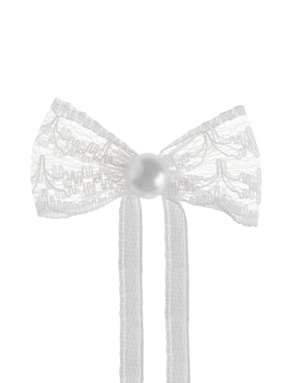 10 mini csipkemasni 4 cm fehér gyöngyházzal